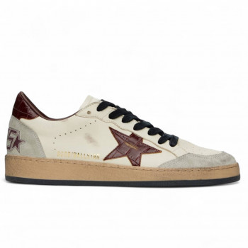 Ball Star with burgundy croc print leather star and heel tab