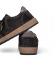 GOLDEN GOOSE MEN’S BALL STAR IN DARK GRAY SUEDE WITH BLACK LEATHER STAR