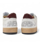 GOLDEN GOOSE BALL STAR SNEAKERS WITH BURGUNDY GLITTER STAR