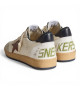 GOLDEN GOOSE BALL STAR IN NAPPA WITH BROWN NUBUCK STAR AND NAVY BLUE HEEL TAB