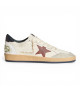 GOLDEN GOOSE BALL STAR IN NAPPA WITH BROWN NUBUCK STAR AND NAVY BLUE HEEL TAB
