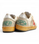 GOLDEN GOOSE BALL STAR IN GREY SUEDE WITH RED STAR