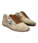 GOLDEN GOOSE BALL STAR IN ZEBRA PONY WITH METALLIC LEATHER STAR