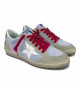 GOLDEN GOOSE BALL STAR IN LILAC SUEDE WITH WHITE LEATHER STAR AND SILVER HEEL TAB