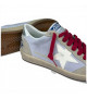 GOLDEN GOOSE BALL STAR IN LILAC SUEDE WITH WHITE LEATHER STAR AND SILVER HEEL TAB
