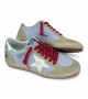 GOLDEN GOOSE BALL STAR IN LILAC SUEDE WITH WHITE LEATHER STAR AND SILVER HEEL TAB