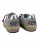 GOLDEN GOOSE BALL STAR IN LILAC SUEDE WITH WHITE LEATHER STAR AND SILVER HEEL TAB