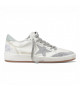 GOLDEN GOOSE BALL STAR IN NAPPA WITH SILVER GLITTER STAR AND HEEL TAB