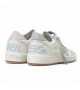 GOLDEN GOOSE BALL STAR IN NAPPA WITH SILVER GLITTER STAR AND HEEL TAB