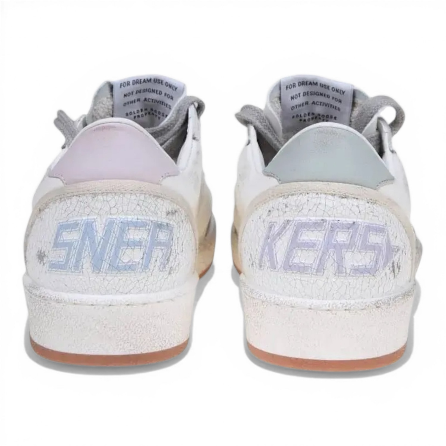 GOLDEN GOOSE BALL STAR IN NAPPA WITH SILVER GLITTER STAR AND HEEL TAB