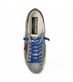 GOLDEN GOOSE MEN’S SUPER STAR IN GRAY SUEDE WITH BURGUNDY LEATHER STAR
