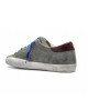 GOLDEN GOOSE MEN’S SUPER STAR IN GRAY SUEDE WITH BURGUNDY LEATHER STAR
