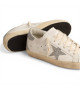 GOLDEN GOOSE SUPER STAR WITH SILVER SWAROVSKI CRYSTAL STAR AND HEEL TAB