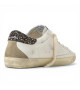 GOLDEN GOOSE SUPER STAR CROCO-PRINT STAR AND SILVER GLITTER HEEL TAB