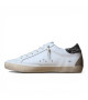 GOLDEN GOOSE SUPER STAR CROCO-PRINT STAR AND SILVER GLITTER HEEL TAB