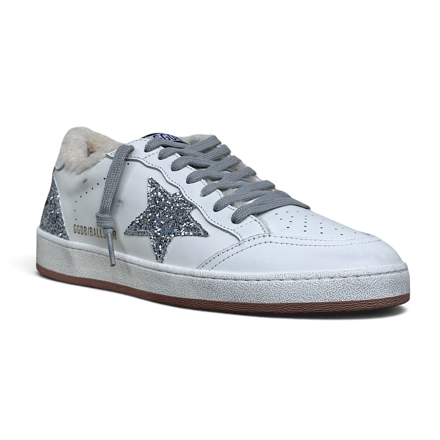 BALL STAR WITH SHEARLING LINING AND SILVER GLITTER STAR