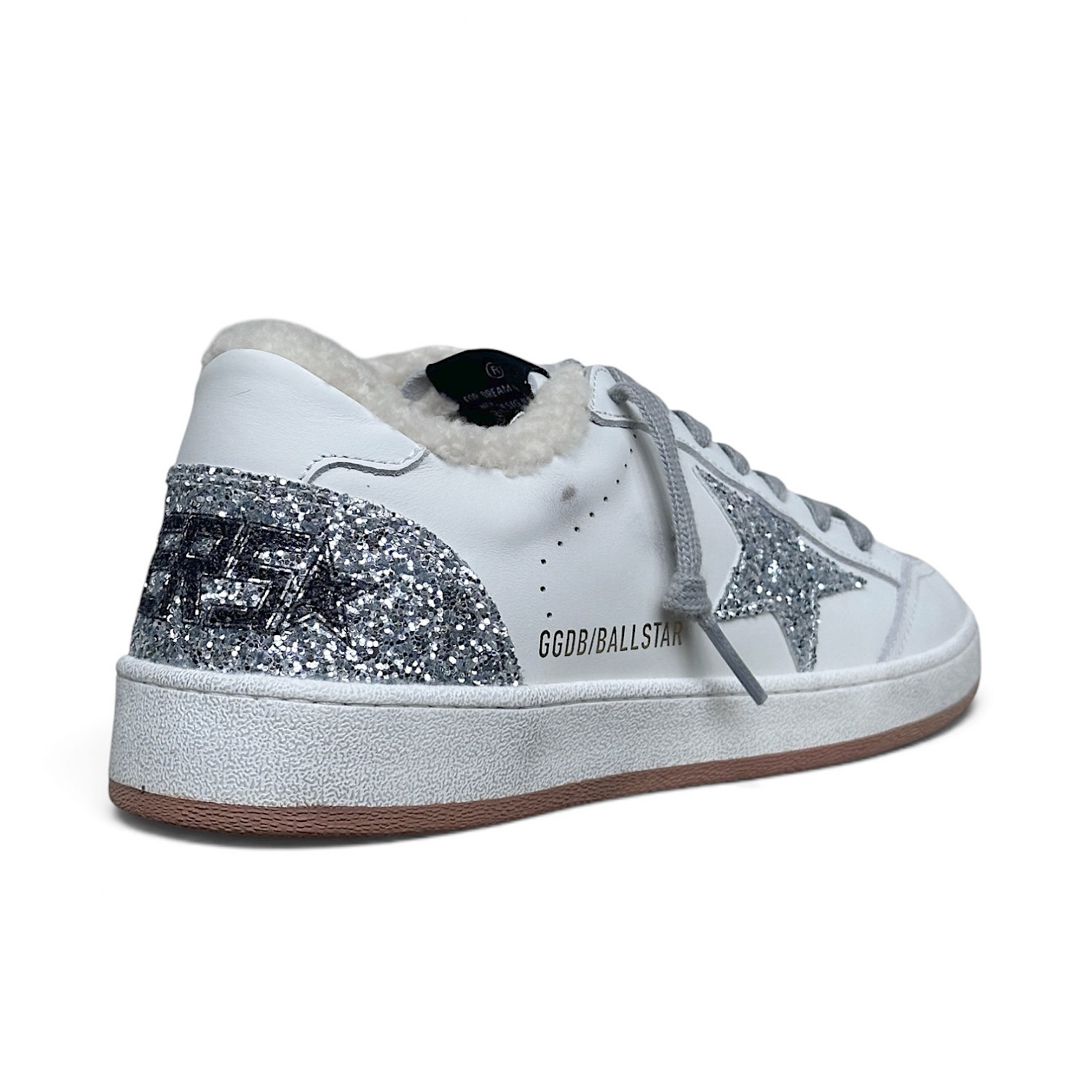 BALL STAR WITH SHEARLING LINING AND SILVER GLITTER STAR