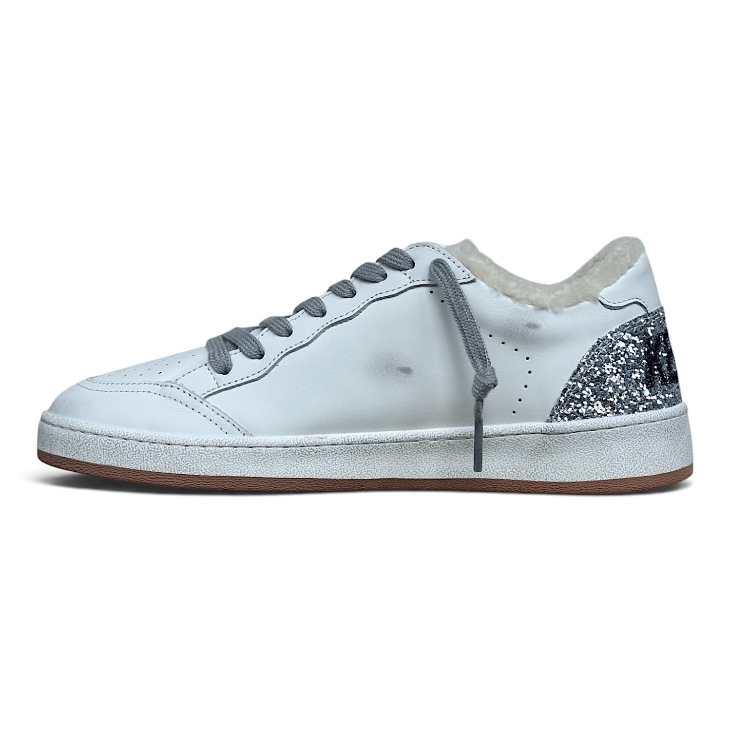 BALL STAR WITH SHEARLING LINING AND SILVER GLITTER STAR