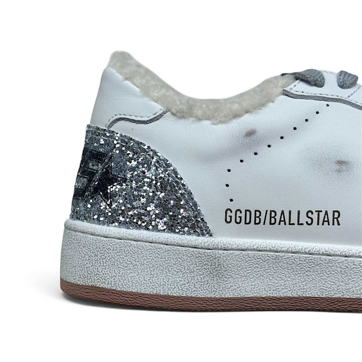 BALL STAR WITH SHEARLING LINING AND SILVER GLITTER STAR