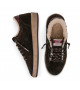 BALL STAR SHEARLING IN BROWN SUEDE WITH PONY STAR AND LEATHER HEEL TAB