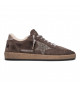 BALL STAR SHEARLING IN COFFEE SUEDE WITH GLITTER STAR AND LEATHER HEEL TAB