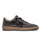 BALL STAR SHEARLING IN GRAY SUEDE WITH GLITTER STAR AND LEATHER HEEL TAB