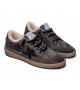 BALL STAR SHEARLING IN GRAY SUEDE WITH GLITTER STAR AND LEATHER HEEL TAB