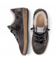 BALL STAR SHEARLING IN GRAY SUEDE WITH GLITTER STAR AND LEATHER HEEL TAB