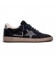 BALL STAR SHEARLING IN BLUE SUEDE WITH GLITTER STAR AND LEATHER HEEL TAB