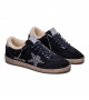 BALL STAR SHEARLING IN BLUE SUEDE WITH GLITTER STAR AND LEATHER HEEL TAB
