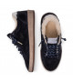 BALL STAR SHEARLING IN BLUE SUEDE WITH GLITTER STAR AND LEATHER HEEL TAB