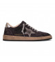 BALL STAR SHEARLING IN GRAY SUEDE WITH GRAY STAR AND LEATHER HEEL TAB