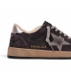 BALL STAR SHEARLING IN GRAY SUEDE WITH GRAY STAR AND LEATHER HEEL TAB