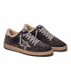 BALL STAR SHEARLING IN GRAY SUEDE WITH GRAY STAR AND LEATHER HEEL TAB