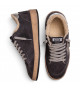 BALL STAR SHEARLING IN GRAY SUEDE WITH GRAY STAR AND LEATHER HEEL TAB