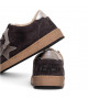 BALL STAR SHEARLING IN GRAY SUEDE WITH GRAY STAR AND LEATHER HEEL TAB