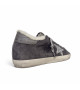 SUPER STAR IN GREY SUEDE AND SHEARLING WITH GLITTER STAR