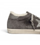 SUPER STAR IN GREY SUEDE AND SHEARLING WITH GLITTER STAR