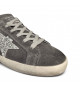 SUPER STAR IN GREY SUEDE AND SHEARLING WITH GLITTER STAR