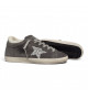 SUPER STAR IN GREY SUEDE AND SHEARLING WITH GLITTER STAR