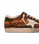 SUPER STAR IN PYTHON-PRINT LEATHER WITH WHITE STAR AND SHEARLING